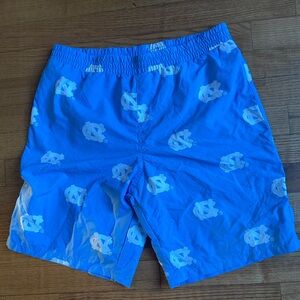 Columbia Omni shade Boys XL 18/20 Swim Trunks North Carolina Tarheels Light Blue